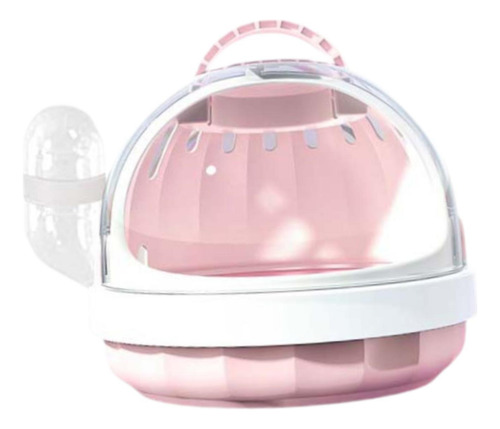 Jaula Portátil Para Mascotas Pequeñas Con Botella De Rosa
