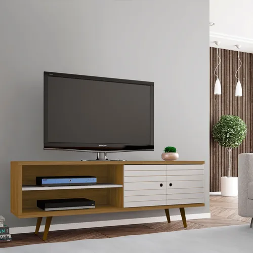 comprar Rack Tv 70 Onix Canela Blanco Invierno