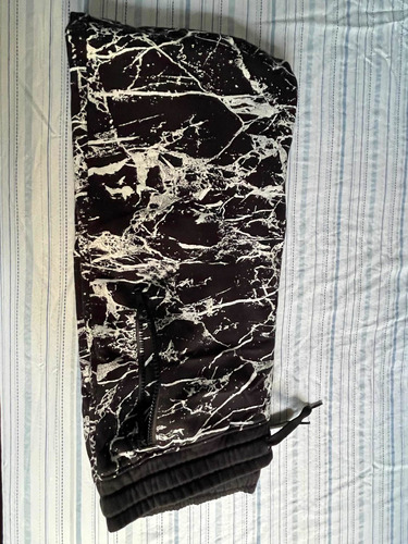 Pantalón De Algodón Negro Con Blanco, Talla 18 Para Jóvenes