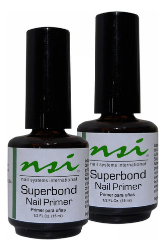 Pack 2 Primer Superbond Nsi Base Ácida Para Uñas 15 Ml C/u