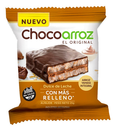 Alfajor Chocoarroz De Dulce De Leche Pack X6 Unidades