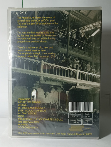Van Der Graaf Generator - Live At Paradiso ( Dvd Importado )