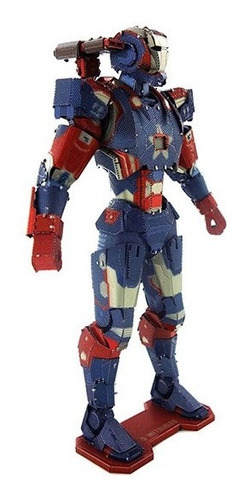 Imagen 4 de 5 de Leo Rompecabezas De Metal En 3d Iron Man, War Machine Marvel