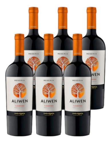 6 Vinos Aliwen Reserva Carmenere