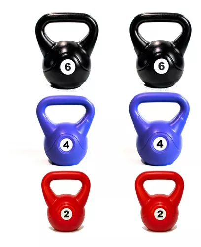 Pesas Rusas Kettlebell Bsfit Plastica 14kg Fitness Mancuerna