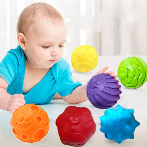 Imagen 2 de 8 de Set Pelotas Sensorial De Bebes