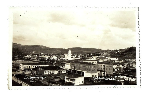 Cartao Postal Fotografico São Lourenço Vista Parcial Anos40