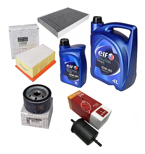 Kit Filtros 5l Aceite Renault Symbol K4m 1.6 16v Completo