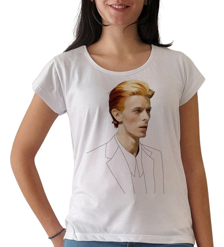 Remera David Bowie Ziggy Aladdin Rayo 7 Mujer Purple Chick