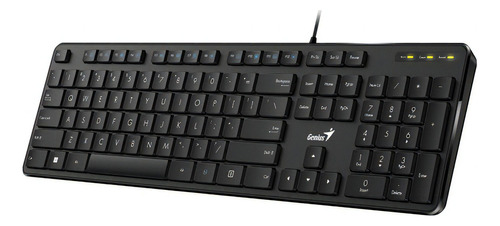Teclado Genius Slimstar M200 Usb Multimedia Black Color del teclado Negro