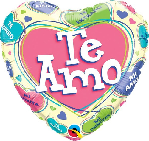 Globo Microfoil 18 45cm Corazon Te Amo - Qualatex