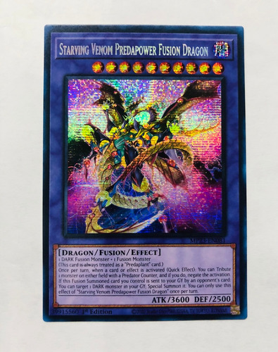 Starving Venom Predapower Fusion Dragon. Secret Rare.