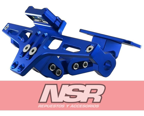 Portapatente Aluminio Cnc Rebatible Pista Naked Nsr Motos 