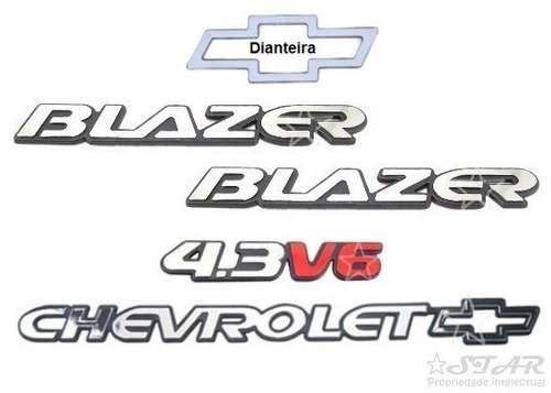 Símbolos Blazer + Gravata + 4.3 V6 Chevrolet - 1995 À 1998