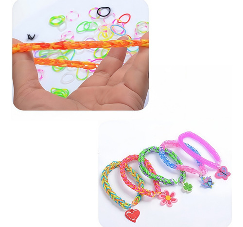 Kit Para Hacer Pulseras Con Bandas Elásticas Coloridas Para
