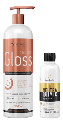 Reconstrução Borabella Neutraquimic 90ml + Cauter Gloss 500g