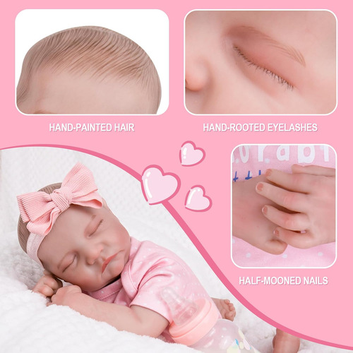 Bebes Reborns Hermosa Muñeca Realista Aori 45 Cm Suave