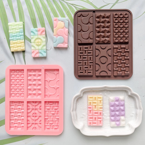 Molde Silicona Para Chocolate 6 Mini Tabletas