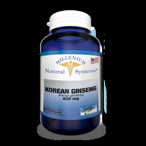 Korean Ginseng 820 Mg X 60 Soft - Natural Systems