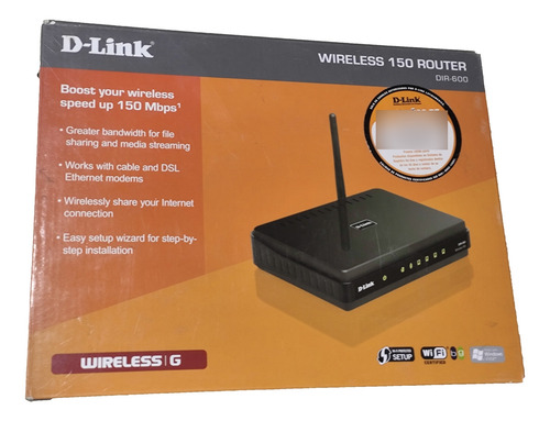 Router D-link Wireless N Dir-600 Negro 220v (Usado)