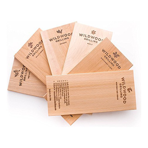 Pack Variado De 6 Tablas De Asado De Madera De Wildwood...