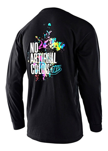 Playera Troy Lee Designs No Artificial Colors Ls Tee Black