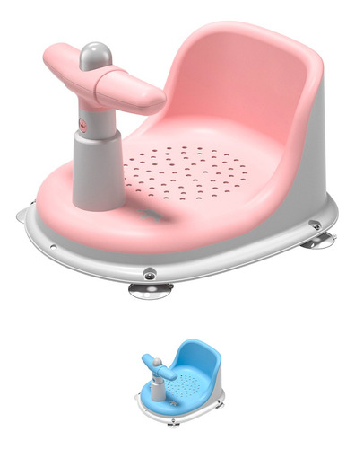 Asiento Bañera Portátil Para Bebe Con Respaldo Y Ventosas