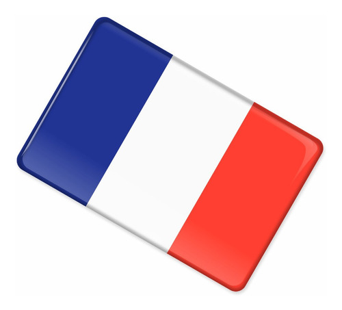 Emblema Adesivo Bandeira Da França 3d Resinado Carro Bd4 Fgc