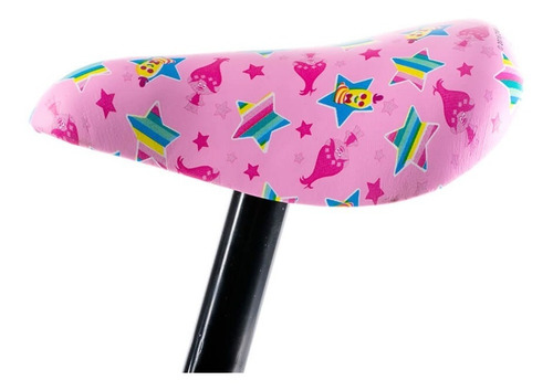 Imagen 8 de 8 de Asiento Para Bicicleta Infantil Rodada 12 Trolls True Colors