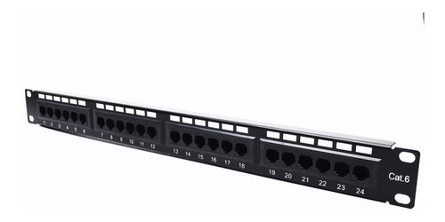 Patchera Patch Panel Cat 6 24 Puertos Bocas Jack Cat6 Rj45