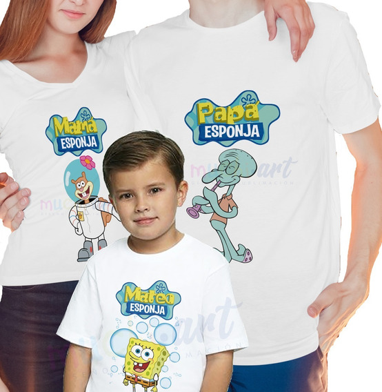 Esponja Kit Familiar Playeras Personalizadas Cumple | Meses sin