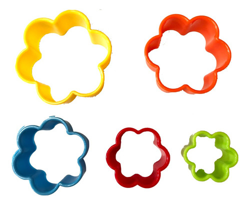 Aleissi Cortador Galleta Flor 5pz Calidad Extra Color Multicolor