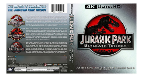 Jurassic Park Trilogía 1993-2001 4k Uhd Bd50 Bluray Latino 