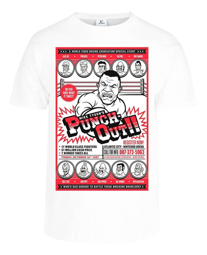 Playera Punch Out Nes Mike Tyson Torneo Vintage