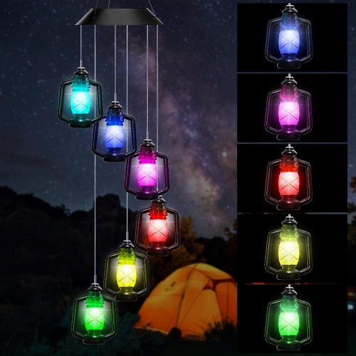 Acelist Carillón De Viento Con Linterna Que Cambia De Color