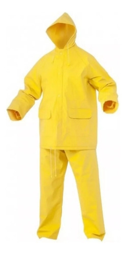 Impermeable Tipo Motorizado Amarillo 300 Micras