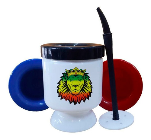 Mate Plastico Leon Reggae Corona Rey Musica