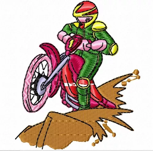 Matriz De Bordado - Moto Motocross - Bordando Na Prática