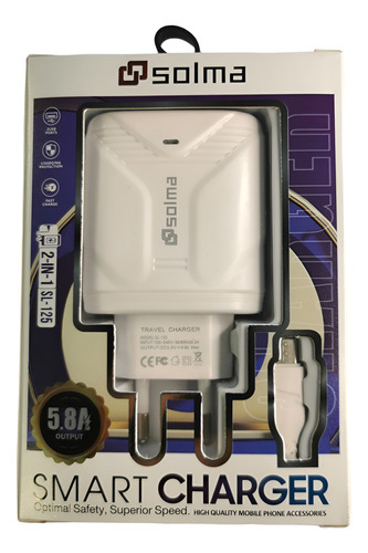 Cargador Tipo C 2 Usb Solma Sl-125
