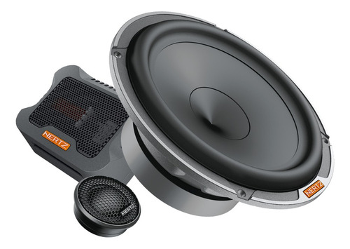 Par Alto Falantes Hertz Mpk165p.3 220w Rms 4 Ohms Som Carro Cor Preto