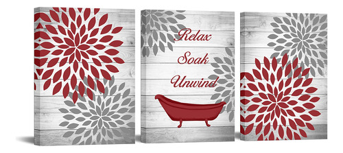 Fushvre Relax Soak Unwind Print 3 Piezas Vintage Dalia Flor