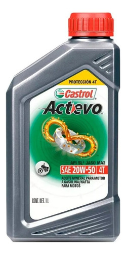 Aceite Castrol 4t 20w50 Actevo Mineral En Scalabrinimotos 