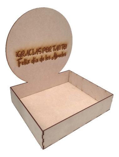 Charolas Día Del Abuelo 7x30x25 Cm Mdf 3mm Sin Armar 2piezas