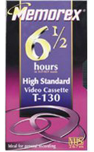 Cinta De Video Vhs Memorex Estándar (6,5 Hrs.)