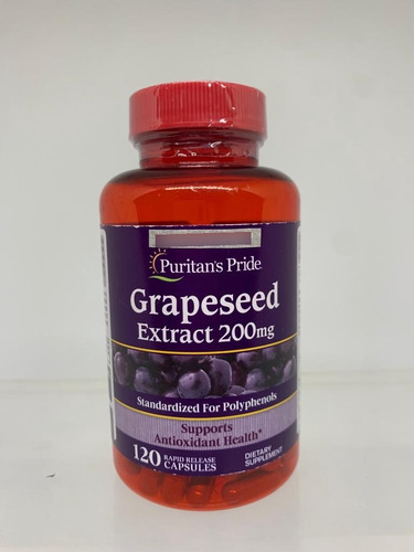 Venc Oct 2023 Grapeseed Extract 200mg - 120 Uds Puritan's