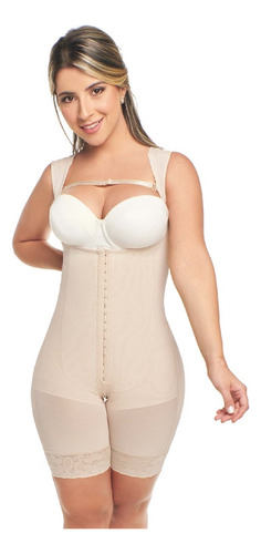 Faja Colombiana Beige Espalda Cubierta Bodyflex -  024r