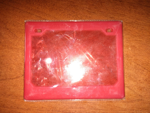 Porta Placa De Moto De Plástico Rojo. 