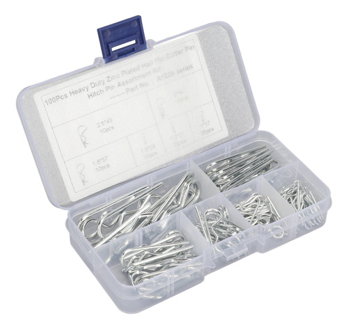 Kit Surtido De 100 Horquillas Cotter Pin R Clip De Acero Al