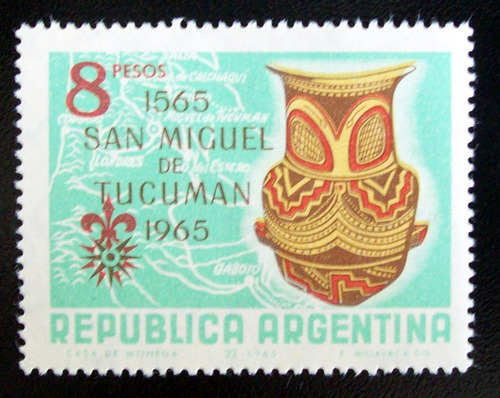 Argentina, Sello Gj 1333 400 Años Tucumán Mint L4852