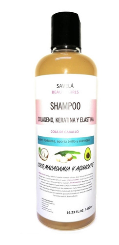 Imagen 1 de 1 de Shampoo (cola De Caballo)colageno/keratina/elastina 480ml